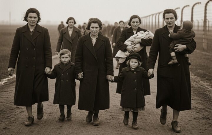 På vei til gasskammeret i Majdanek (1942).