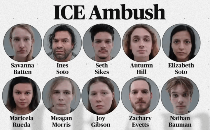 Ti personer tiltalt for organisert angrep på ICE-agenter og politi i Texas