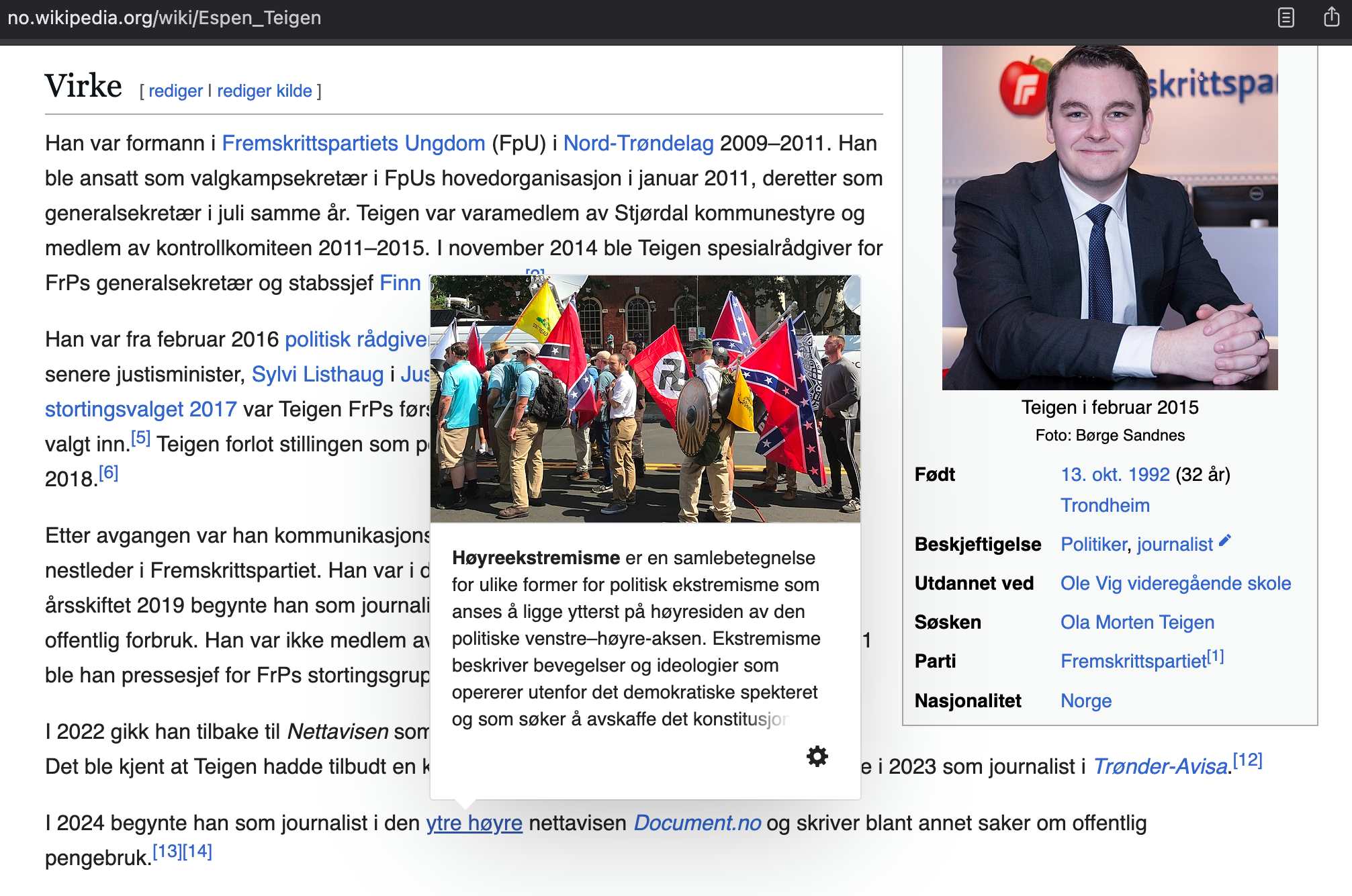 Espen Teigen på Wikipedia