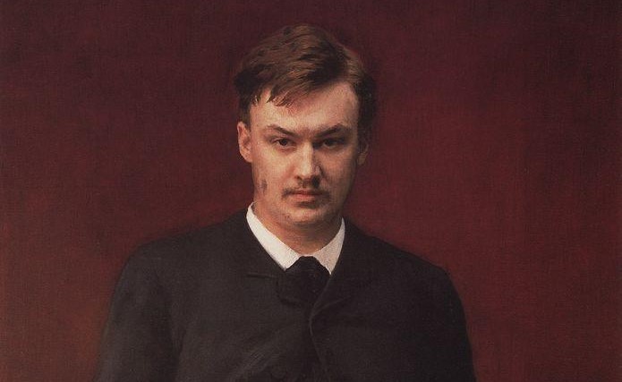 Portrett av komponisten Aleksandr Konstantinovitsj Glazunov (1887).