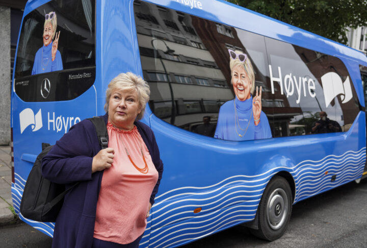 Erna Solberg – et falmende stjerne&shy;skudd i en valg&shy;kamp i oppover&shy;bakke