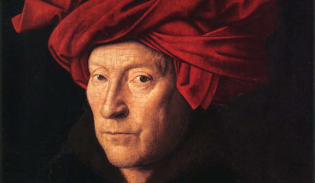 Mann med rød turban, mulig selvportrett (1433).