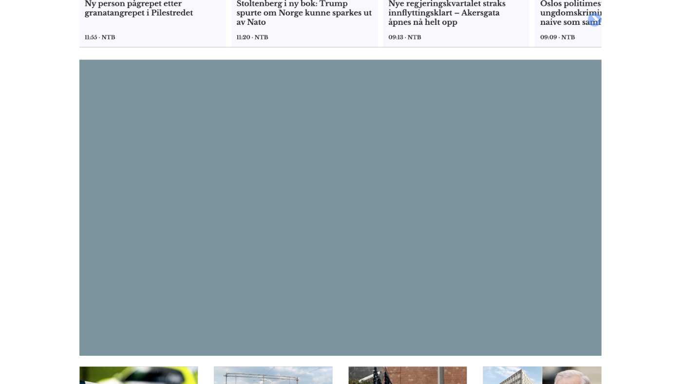 Frontbanner-plassering høy