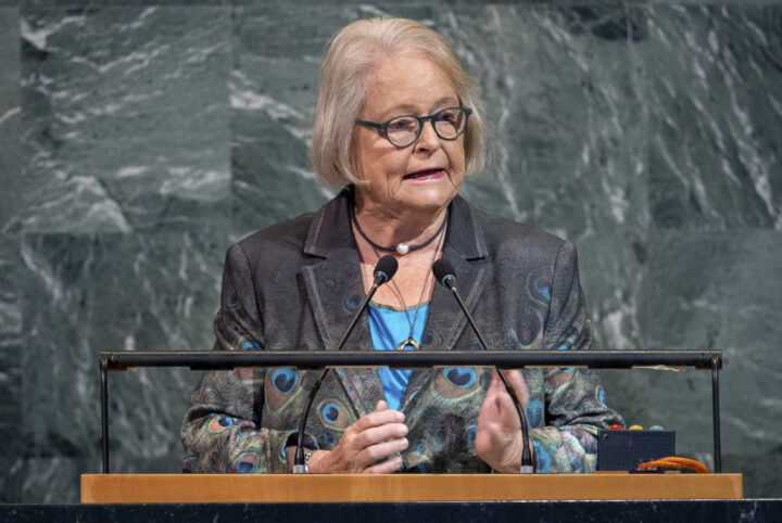 Gro Harlem Brundtland med frontalangrep på Trump i FN