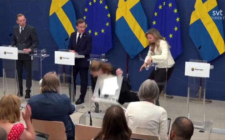 Sveriges nyutnevnte helse&shy;minister kollapset under presse&shy;konferanse