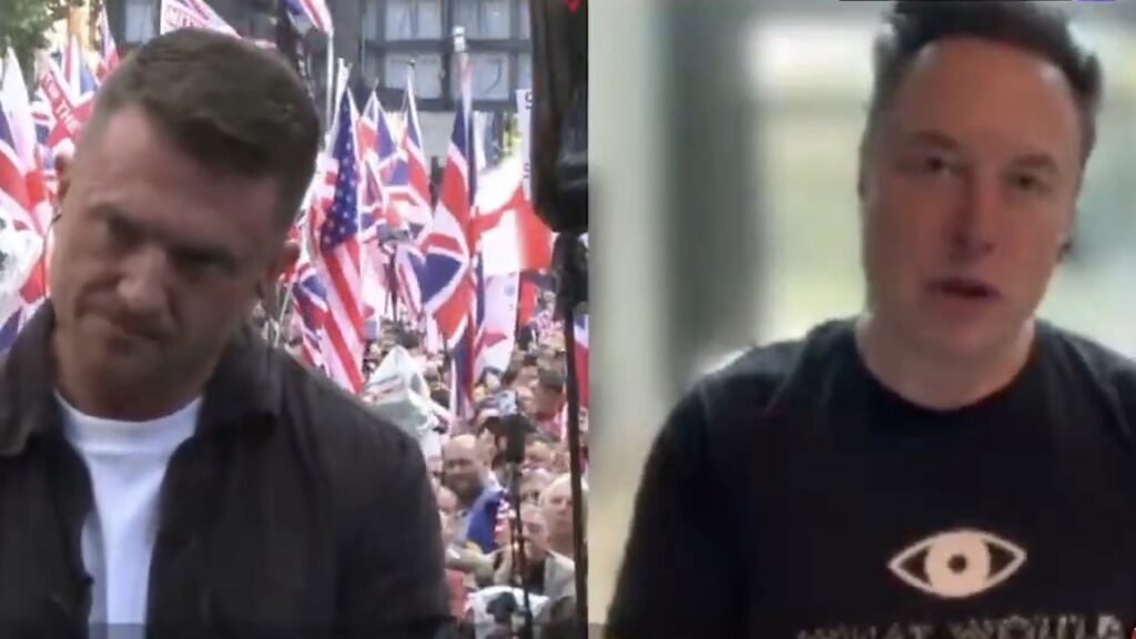 Se video: Tommy Robinson i samtale med Elon Musk under Unite The Kingdom