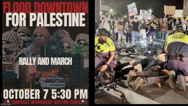 Voldelige pro-palestinske opptøyer i Boston: Fire politibetjenter sendt til sykehus