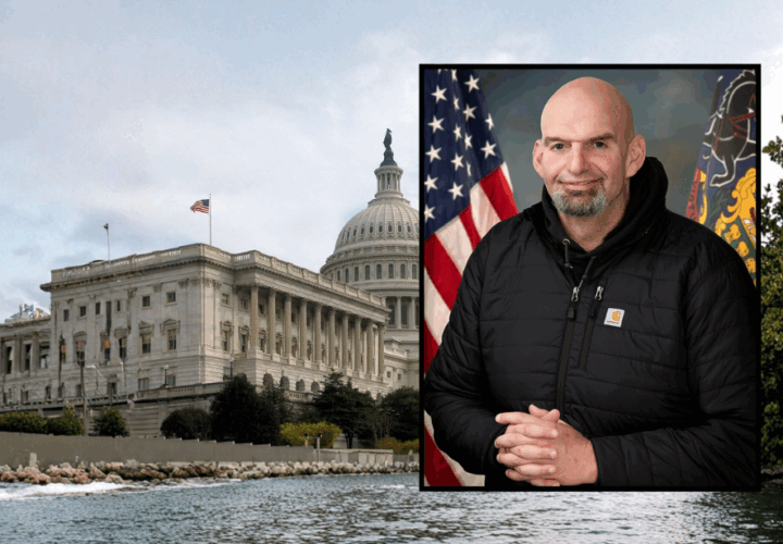 Fetterman bryter med Demo&shy;kratene over ned&shy;stengning: Setter landet foran partiet