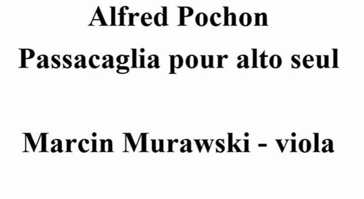 Interlude: Pochon - passacaglia for bratsj