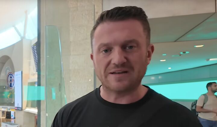 Tommy Robinson har kommet til Israel