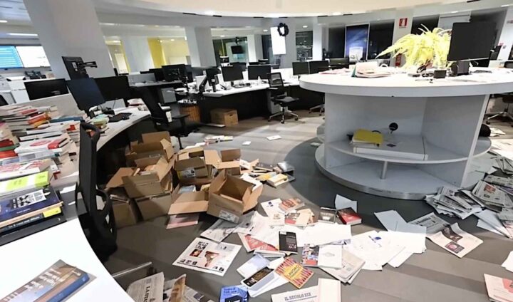 Palestina-aktivister brøt seg inn hos italiensk avis og gjorde hærverk