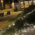 Juletreet på torvet i Flekkefjord sagd ned