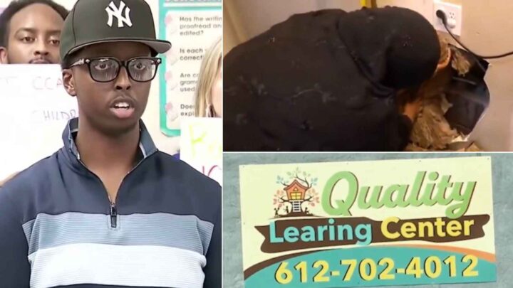 Se video: Somalisk barnehageleder mener viktige dokumenter ble «stjålet» – viser frem hull i veggen