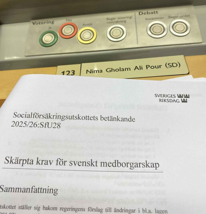 Sverige innfører streng&shy;ere regler for stats&shy;borger&shy;skap – opposi&shy;sjonen raser: «Udemo&shy;kratisk!»&nbsp;<span>(+)</span>