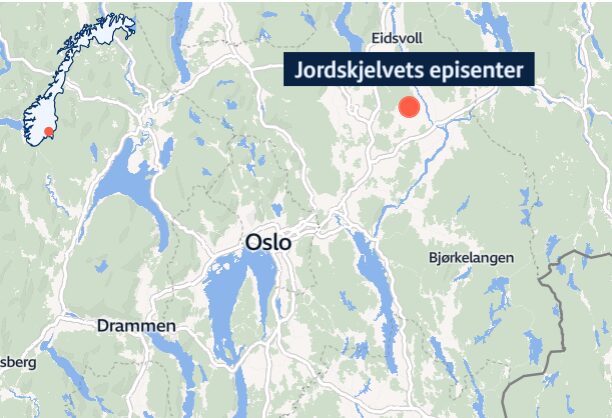 Jordskjelv på Østlandet, det sterkeste siden 2004