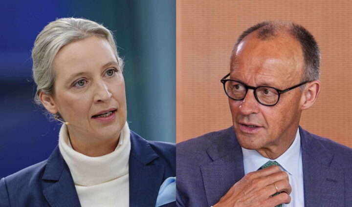 Alice Weidels AfD 9 prosent­poeng over Friedrich Merz’ regjerings­parti&nbsp;<span>(+)</span>