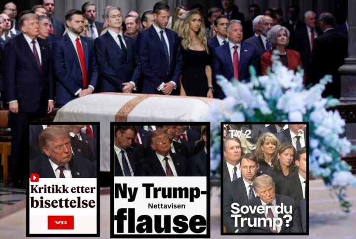 Selv døden stopper ikke norske mediers hets mot Trump