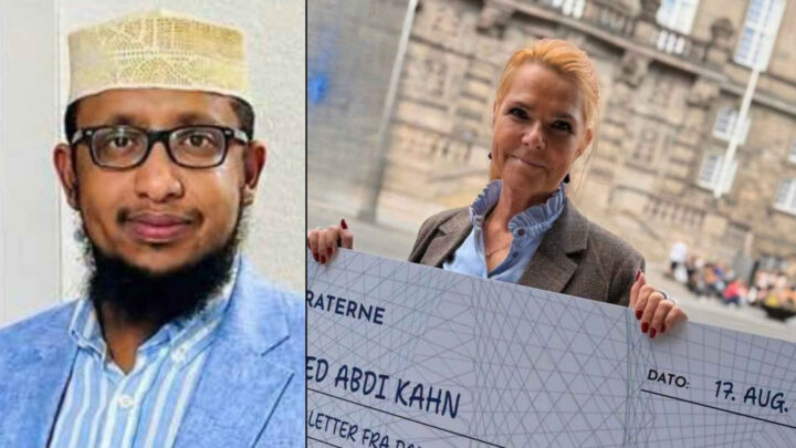 Inger Støjberg møtte opp med gigantsjekk: – Reis hjem, Mohamed