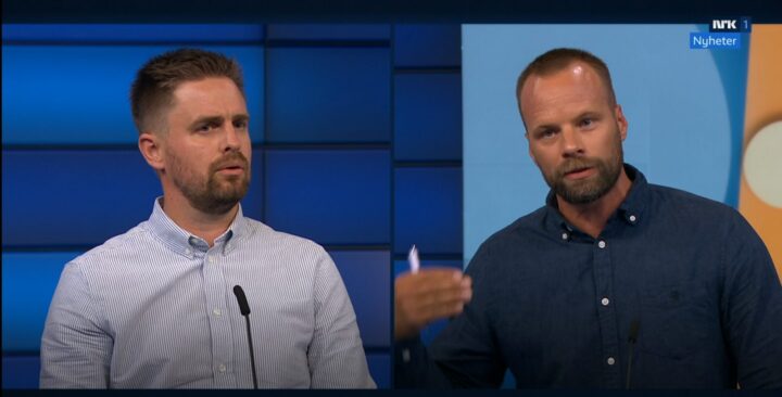 Se video: Helgheim i strupen på Eivind Trædal: – Dobbeltmoralen er komisk