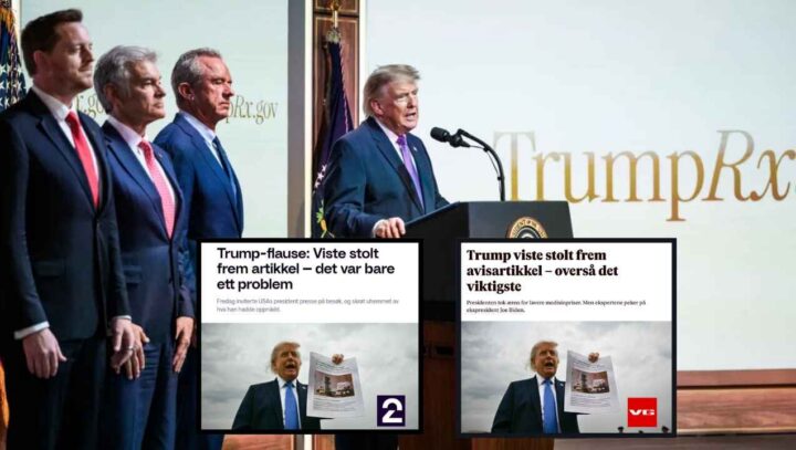 VG og TV 2-flause: Latterliggjør Trump med feilaktige påstander om lavere medisinpriser&nbsp;<span>(+)</span>
